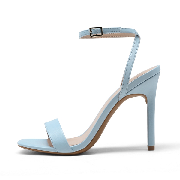 Open Toe Stiletto Sandals - BABY BLUE - 3